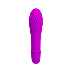 01914 | Mini Vibrador em Silicone com Relevo e 10 Modos de Vibrações - Pretty Love Solomon - Roxo - comprar online