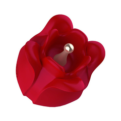 04589 | Estimulador de Clitóris Formato de Rosa com 3 Pontas Diferentes e 10 Modos de Vibração - Vermelho - loja online
