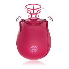 03699 | Massageador em Forma de Rosa Moderno com 10 Diferentes Modos - Rose Vibrator - Vermelho - comprar online