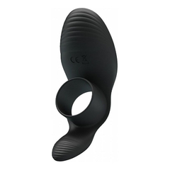 03797 | Anel Peniano Recarregável em Silicone com Estimulador de Períneo e de Clitóris com 7 Modos de Vibrações - Pretty Love Vibration Penis Sleeve -12,5 x 4,5 cm - E-VARIEDADES