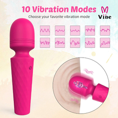 03821 | Mini Vibrador Potente com 10 Níveis Intensos de Vibração - Rosa - E-VARIEDADES