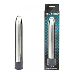 02180 | Vibrador Personal Cromado 17 cm, Multivelocidade Youvibe - Prata