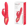 04805 | Vibrador com 3 modos de Vibrações, 3 modos de Movimentos Vai e Vem e Estimulador Clitoriano com Orelhas Estimuladoras - Dibe Super Sliding - Vermelho