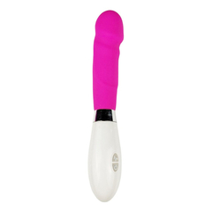 04793 | Vibrador com Ponta Curva para Ponto G em Silicone com 10 Modos de Vibração - XXOO Baby One More Time Silicone Vibrator - Rosa - comprar online