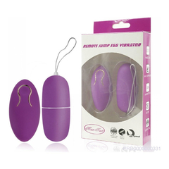 00331 | Bullet Revestido em Silicone Soft Touch com 10 Modos de Vibração e Controle Wirelless Sem Fio - Remote Jump Edd Vibrator - Roxo