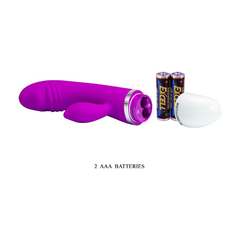 00677 | Vibrador com Estimulador Clitoriano e 30 Modos de Vibração - Pretty Love David - E-VARIEDADES