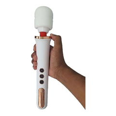 04201 | Vibrador Massageador Varinha Mágica Recarregável Com 10 Modos de Vibração - Manfly - Branco - comprar online