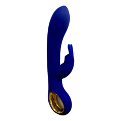 00868 | Vibrador Ponto G Com Alça em Metal Dourado, Possui 10 Modos de Vibrações e Aquecimento - Dini - Azul - comprar online