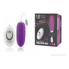 00339 | Cápsula Vibratória Wireless com 12 Modos de Vibração - Vibrating EGG - Roxo