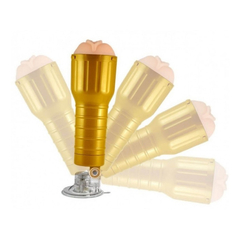 03519 | Masturbador Lanterna em Forma de Vagina em VyberSkin com Ventosa de Pressão - High Quality Desire Cup - Dourado na internet