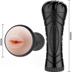 00784 | Masturbador Lanterna em TPR com Formato de BOCA e Textura Interna Sem Vibração - Baby Pussy - comprar online