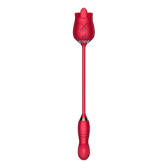 Imagem do 04599 | Vibrador Duplo Flexível com 10 Movimentos de Língua, 10 Modos de Vibração e 10 Intensidades de Pulsação em sua Ponta - Vermelho