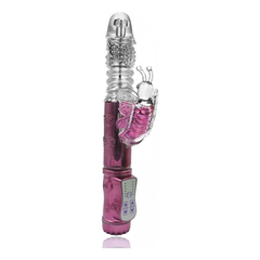 01949 | Vibrador Rotativo com Estimulador de Clitóris Borboleta, 36 Modos de Vibração, 6 Modos de Velovidade - YouVibe 26 x 3,0 cm - Rosa - comprar online