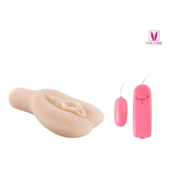 04257 | Vagina Realística em Cyberskin com Vibração e Textura Interna - Bella - 20 x 12 cm - E-VARIEDADES