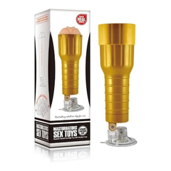 03519 | Masturbador Lanterna em Forma de Vagina em VyberSkin com Ventosa de Pressão - High Quality Desire Cup - Dourado - comprar online