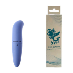 02912 | Mini Vibrador Estimulador de Ponto G Aveludado - G-Spot - Azul