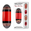 04069 | Masturbador Duplo que Simula Sexo Vaginal e Anal com Texturas Interna - Double Entrance - 15,4 x 6,9 cm - Vermelho