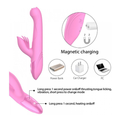 03360 | Dibe Sex Massager - Vibrador Estimulador de Ponto G e Clitóris com Movimentos Vai e Vem, Rotação, 7 Modos de Vibração e Função de Aquecimento - Roxo - loja online