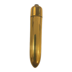 04299 | Cápsula Vibratória Resistente à Água - Power Bullet Plus - Ouro Metálico