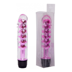 02883 | Vibrador Multivelocidade com Capa Lisa Transparente com Rosa - Vibrator G-Spot