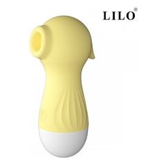 04851 | Estimulador de Clitóris e Mamilos Recarregável com Formato de Cavalo Marinho e 10 Modos de Pulsação - Lilo Vibrator - Amarelo na internet