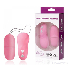 00325 | Bullet com 10 Modos de Vibração e Controle Wireless com Indicador em Led - Remote Jump EGG Vibrator - Rosa