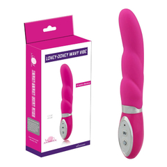 01882 | Vibrador Ponto G em Silicone com 10 Modos de Vibrações - Aphrodisia Lovey-Dovey Wavy Vibe - 11,7 x 2,9 cm - Rosa