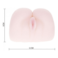 01640 | Masturbador Masculino em Forma de Vagina em CyberSkin com 2 Orifícios Penetráveis e Vibração - Temptation Passion Lady -17 x 10 cm - comprar online