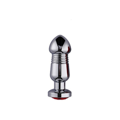 04761 | Plug Anal Escalonado com 7 Modos de Vibração e Controle Remoto - Newest Design Anal Vibrator - Pedra Vermelha - loja online