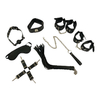 03766 | Kit Bondage com Venda, Algemas, Mordaça, Coleira, Tornozeleira, Guia da Coleira, Distanciador e Chicote - Bondage Kits