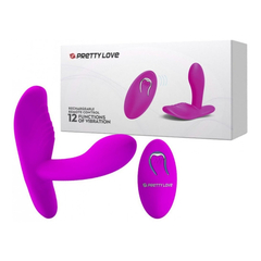 00534 | Estimulador de Clitoris com Penetrador e 12 Modos de Vibração - Pretty Love Magic Fingers