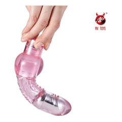 03899 | Vibrador com Textura de Nódulos e Vibração Multivelocidade - NV Toys Venue Vibe - 13,5 x 3,5 cm - Rosa - loja online