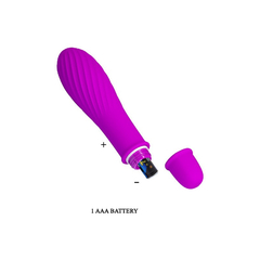 01914 | Mini Vibrador em Silicone com Relevo e 10 Modos de Vibrações - Pretty Love Solomon - Roxo