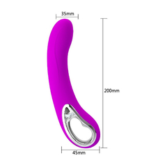 03404 | Vibrador Estimulador de Clitóris e Ponto G Recarregável com 12 Modos de Vibração - Pretty Love Alston - Roxo - E-VARIEDADES