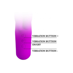 04381 | Vibrador Estimulador de Ponto G e Clitoris Recarregável com 7 Modos de Vibração - Pretty Love Chris | Valentine - Roxo - loja online