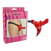 00733 | Cinta Peniana com Penetrador Escalonado Com Penetrador Ponto G em Silicone - Strap On Deep Climax - Vermelho