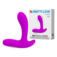 01844 | Estimulador de Próstata e Períneo em Silicone Soft Touch com 30 Modos de Vibração - Pretty Love Backie - Roxo - comprar online