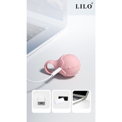04914 | Anel Peniano e Dedo com Estimulador Clitoriano Recarregável com 10 Modos de Vibração - Lilo Magic Ring Vibrator We Love - Rosa na internet