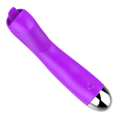 02207 | Estimulador de Clitóris em Silicone com Língua Estimuladora e Carregamento Via USB - Vibrators Sexy Tongue - Roxo