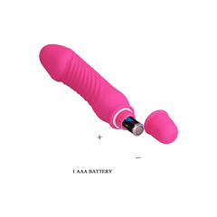 Imagem do 00723 | Mini Vibrador em Soft Touch com Glande, Textura Ondulada e 10 Modos de Vibração - Pretty Love Stev - Rosa Pink