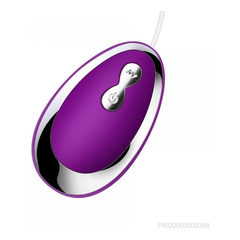 00348 | Cápsula Vibratória com Formato de Coelho Feito em Silicone Soft Touch, 20 Modos de Vibração e Controle com Fio - Roxo na internet