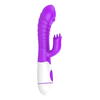 02258 | Vibrador de Ponto G com Estimulador de Clitóris e Texturas Massageadoras - Bass Vibration Vibrators - Roxo