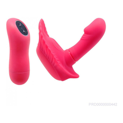 00442 | Estimulador Clitoriano em Forma de Concha com Mini Pênis Penetrável, 30 Funções de Vibrações e Controle sem Fio - Pretty Love Fancy Clamsshell na internet