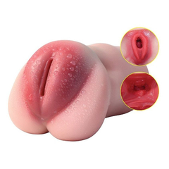 04076 | Masturbador com Formato Vagina e Texturas internas em CyberSkin - Tight Pussy - Lábios Saltados - 14 x 8 cm - comprar online