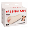 00980 | Masturbador Masculino em CyberSkin com Entrada em Forma de Vagina e Parte Genital com Texturas Internas - Passion Lady Pink Lady Angel -14 x 4 cm