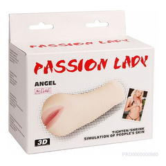 00980 | Masturbador Masculino em CyberSkin com Entrada em Forma de Vagina e Parte Genital com Texturas Internas - Passion Lady Pink Lady Angel -14 x 4 cm