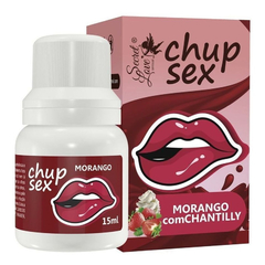 03541 | Chup Sex Secret Love 15ml - Morango com Chantilly