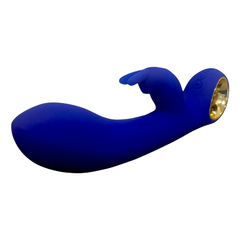 00868 | Vibrador Ponto G Com Alça em Metal Dourado, Possui 10 Modos de Vibrações e Aquecimento - Dini - Azul na internet