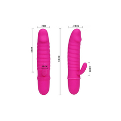 00577 | Mini Vibrador de Ponto G em Soft Touch com Estimulador Clitoriano, 10 Modos de Vibração e Resistência a Água - Pretty Love Arnd - Rosa - comprar online