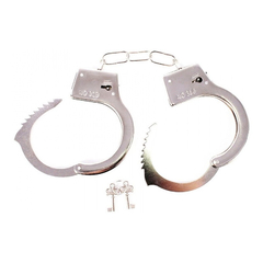 00263 | Algemas Reguláveis em Metal com Chave e Traves de Segurança - Hand Cuffs - 26,8 x 5,1 cm na internet